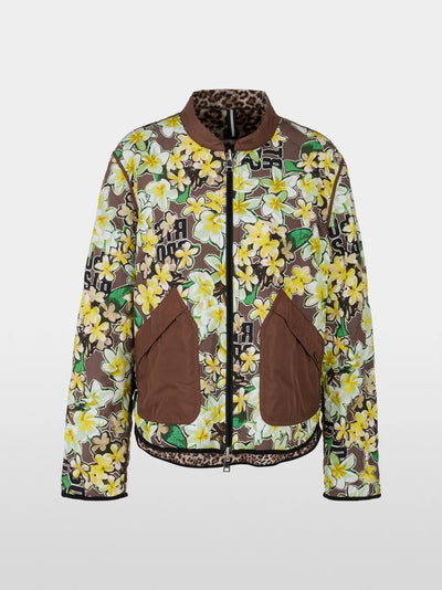 Marc Cain Rethink Together print reversible jacket Leopard Floral