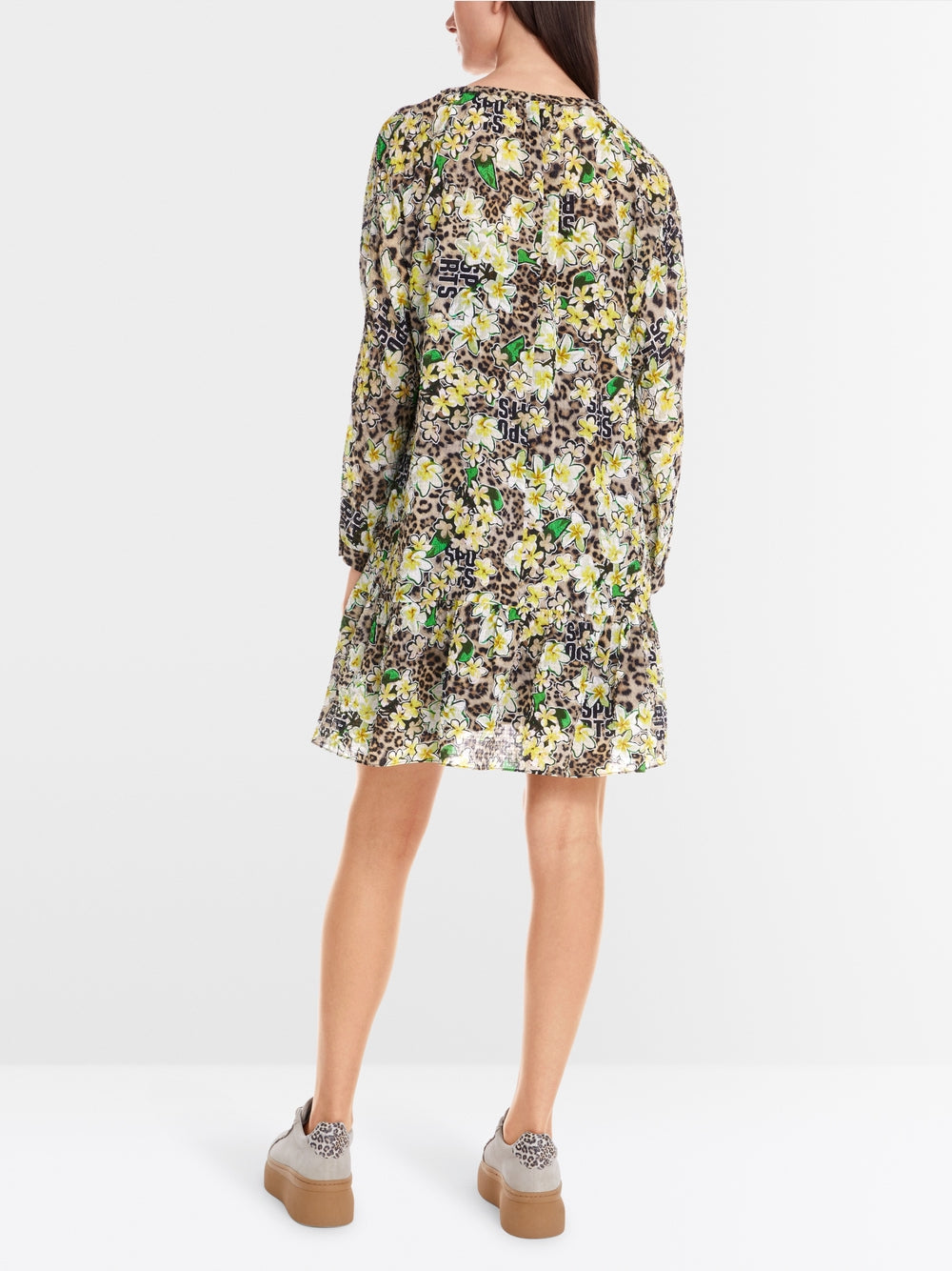 Marc Cain Leopard Mini dress with Rethink Together print