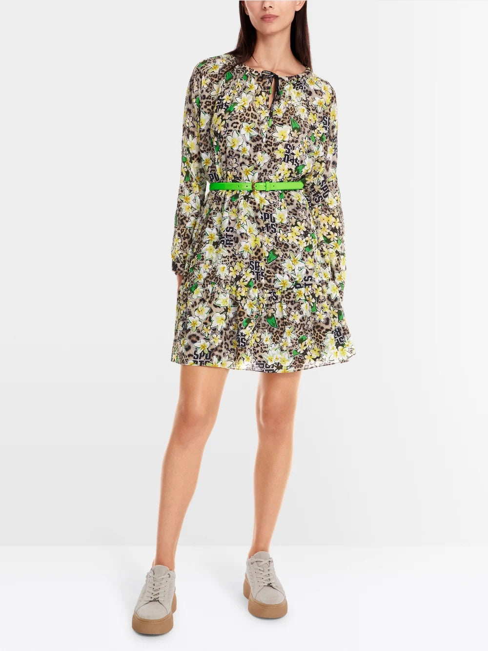 Marc Cain Leopard Mini dress with Rethink Together print