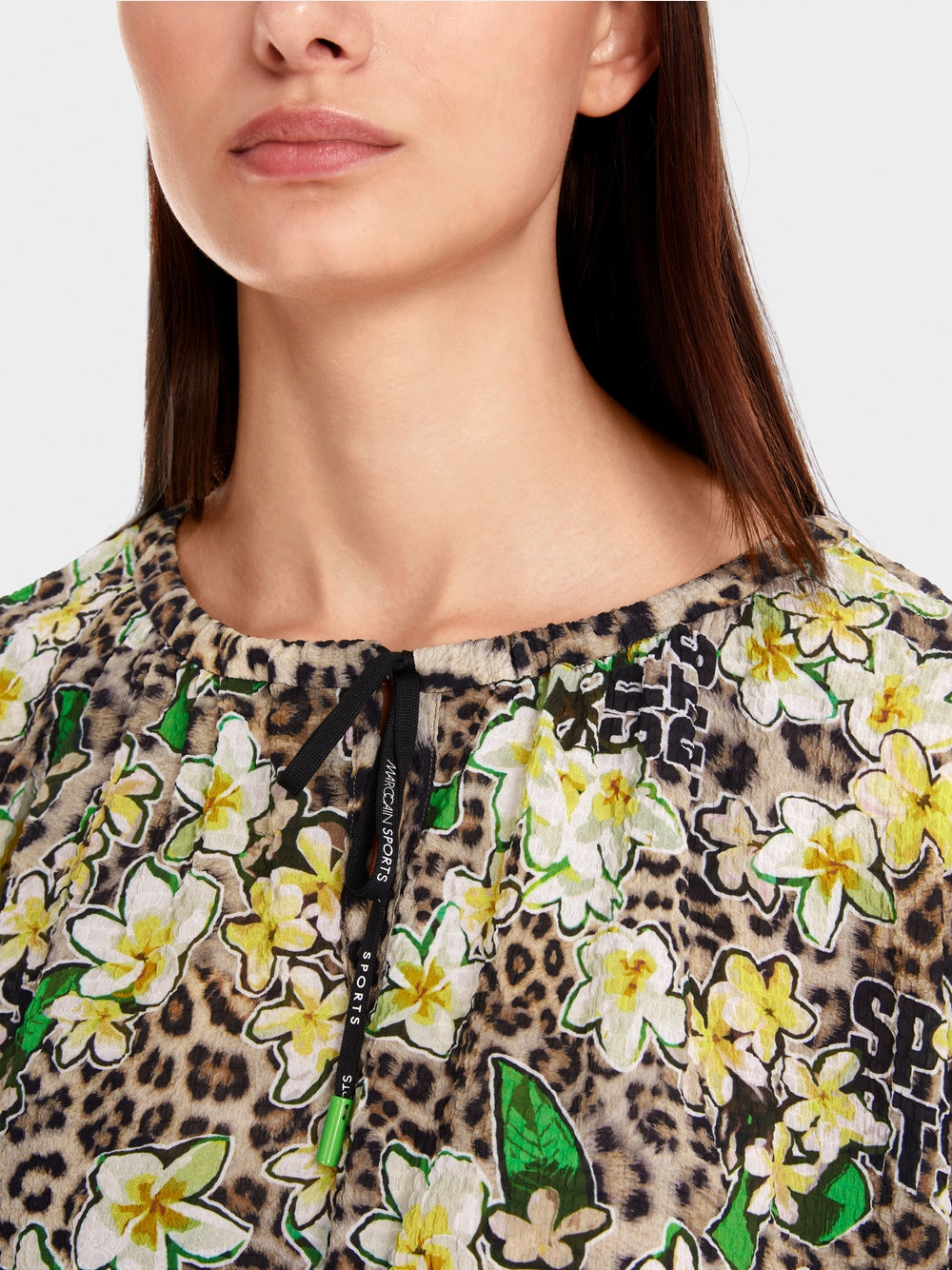 Marc Cain Leopard Mini dress with Rethink Together print