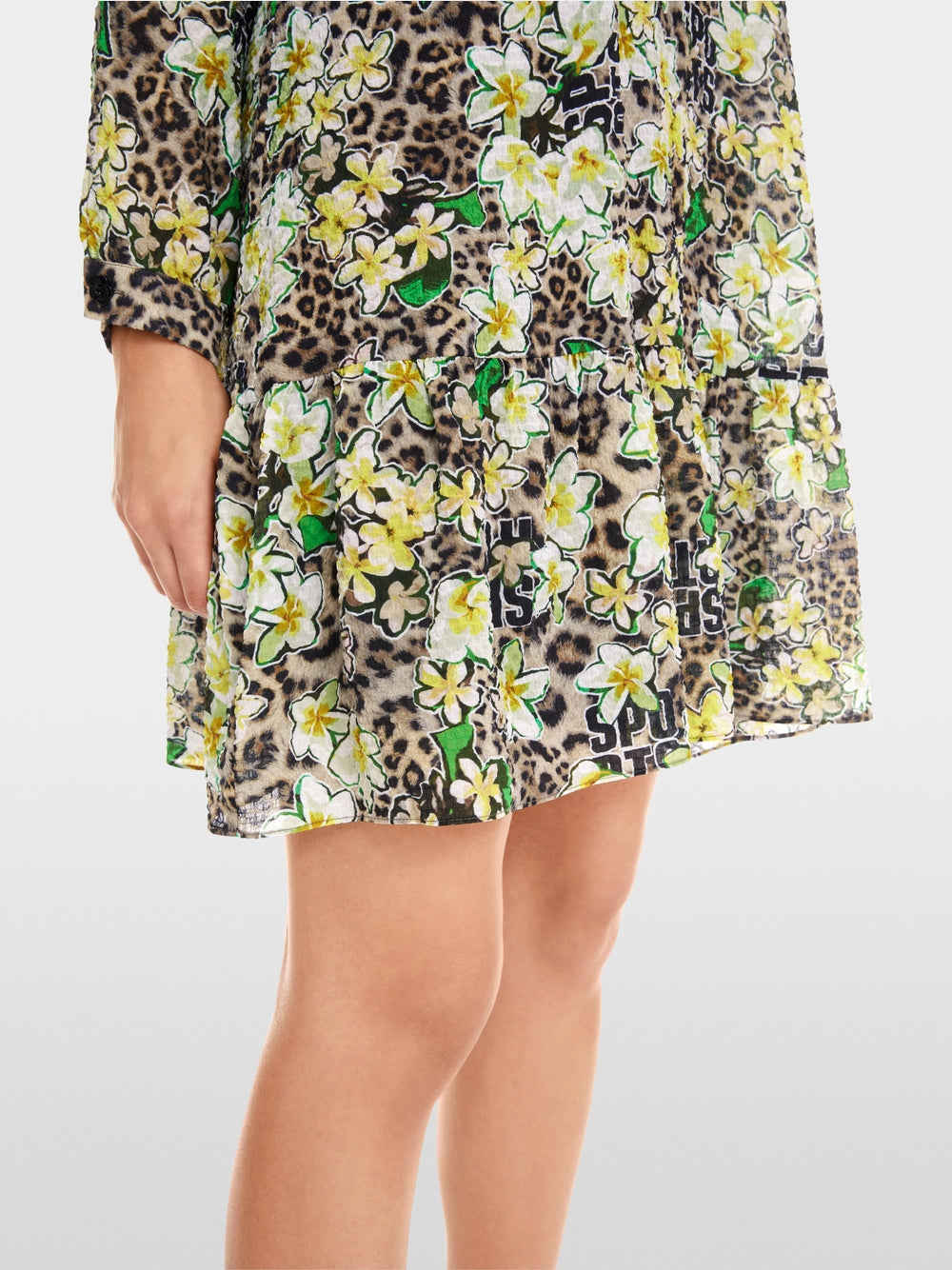 Marc Cain Leopard Mini dress with Rethink Together print