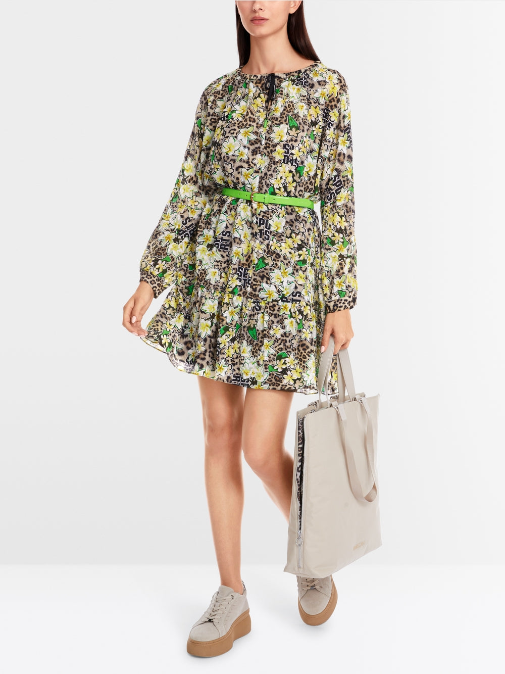 Marc Cain Leopard Mini dress with Rethink Together print