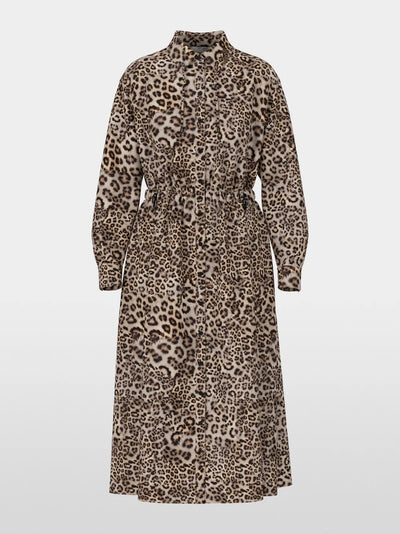 Marc Cain Leopard Rethink Together midi shirt dress