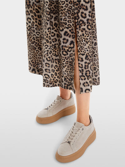 Marc Cain Leopard Rethink Together midi shirt dress