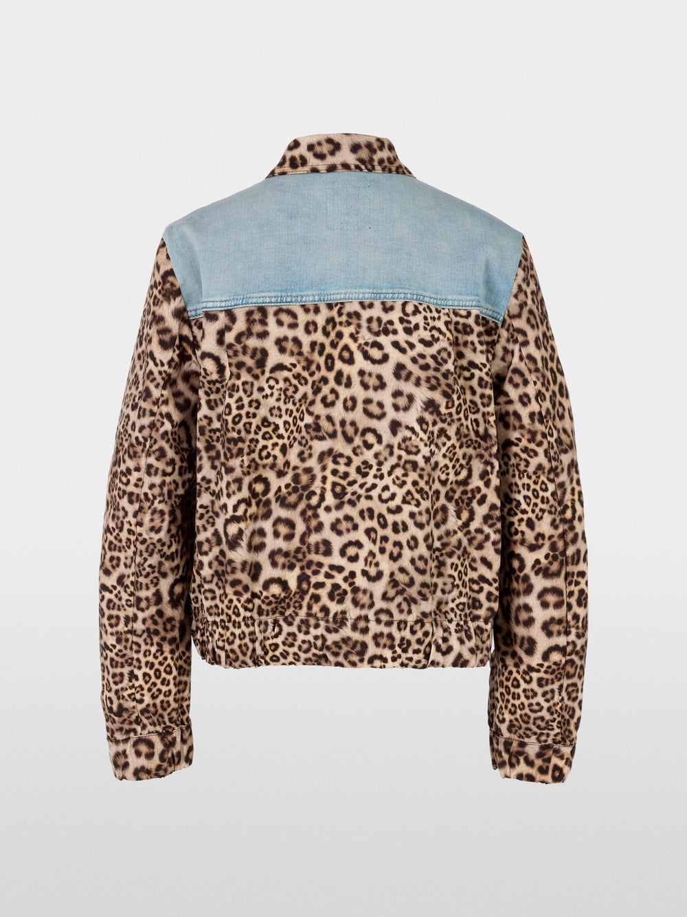 Marc Cain Denim and Leopard Rethink Together mix fabric jacket