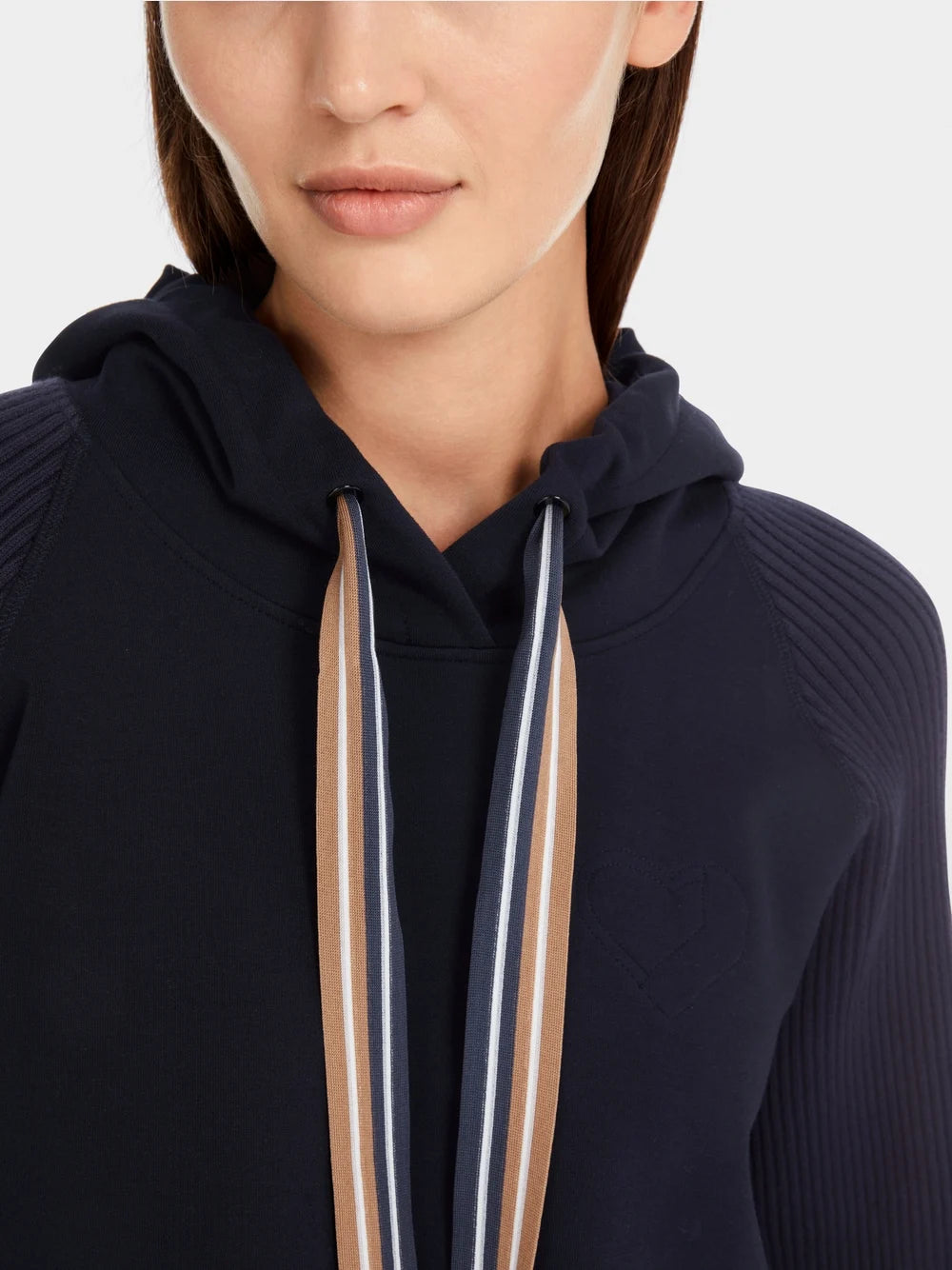 Marc Cain Navy Elegant sweatshirt in A-line