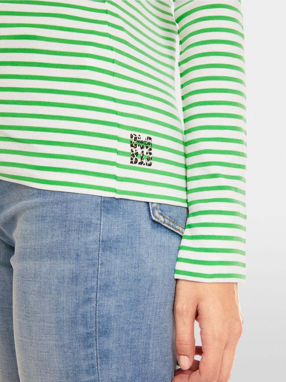 Marc Cain Green Long sleeve with striped pattern