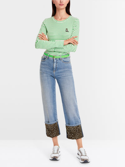 Marc Cain Green Long sleeve with striped pattern