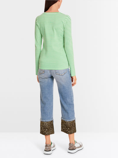 Marc Cain Green Long sleeve with striped pattern