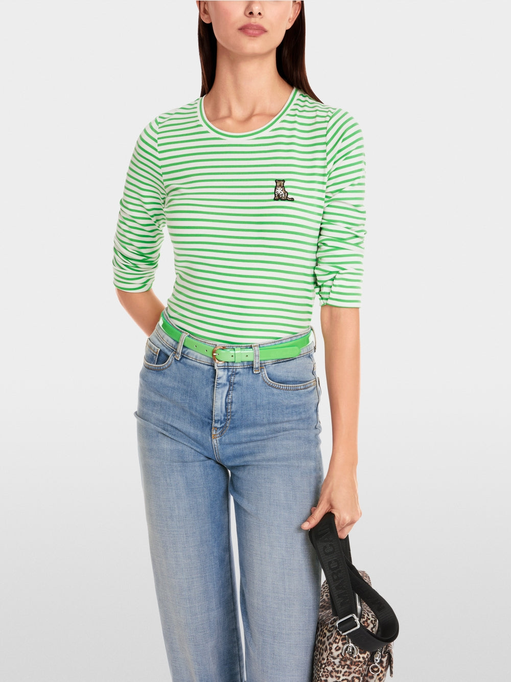 Marc Cain Green Long sleeve with striped pattern