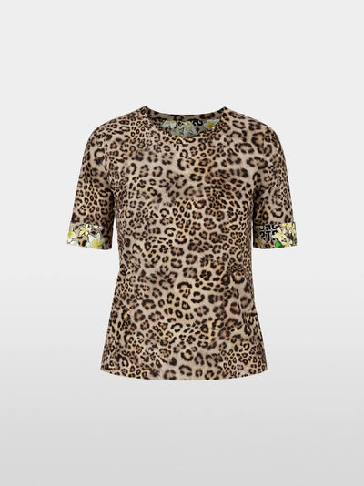 Marc Cain Fitted t-shirt with leopard print