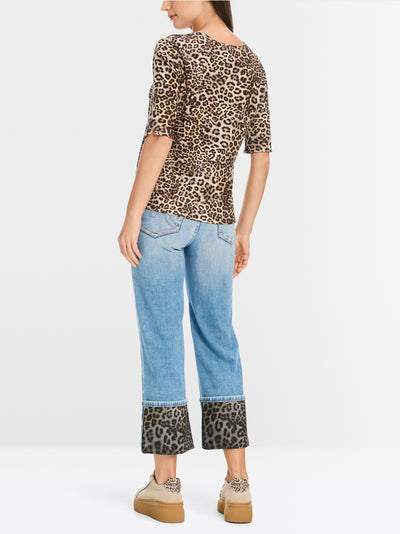 Marc Cain Fitted t-shirt with leopard print