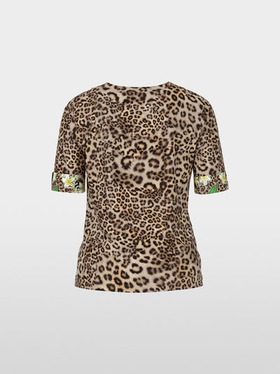 Marc Cain Fitted t-shirt with leopard print