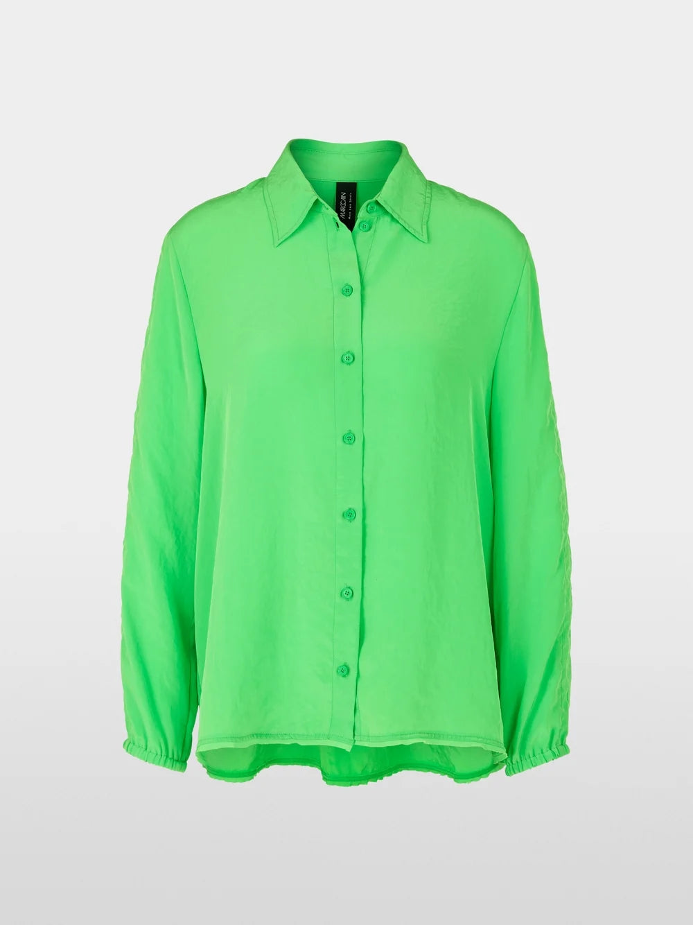 Marc Cain Dark Apple Green Light solid shirt blouse