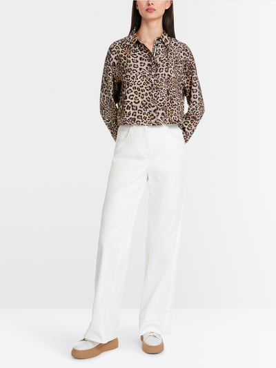 Marc Cain Leopard Rethink Together oversized blouse