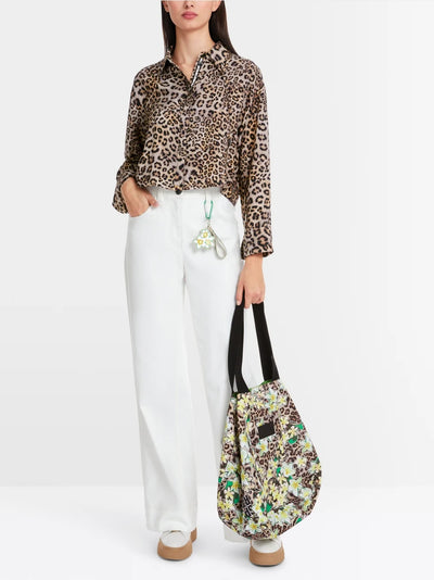 Marc Cain Leopard Rethink Together oversized blouse