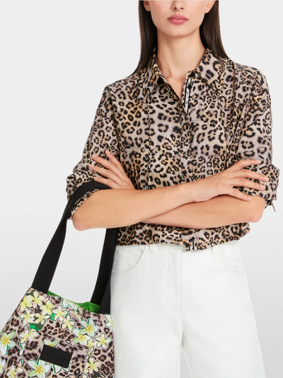 Marc Cain Leopard Rethink Together oversized blouse