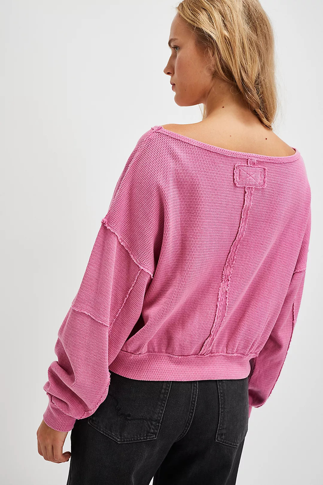 Free People We The Free Ife Pullover Sweatshirt Pink